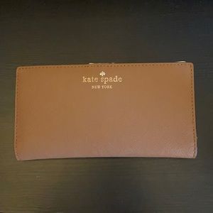 Kate Spade Slim Bifold Wallet - tan
